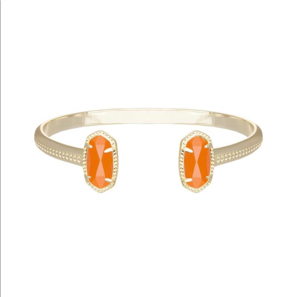 Kendra Scott Orange and Gold Pendant Bracelet